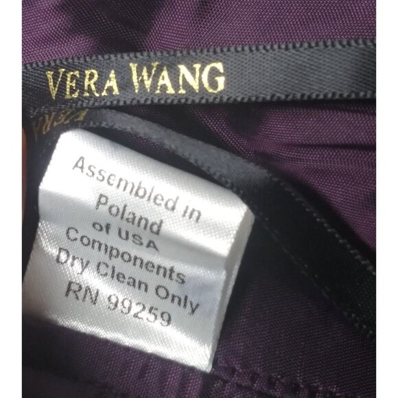 Vera Wang Womens Cocktail Dress Sz 10 Strapless Violet Purple bow fit flare EUC - Picture 9 of 11